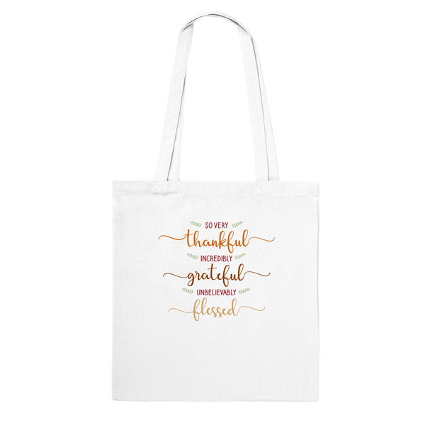 Thankful, Grateful, Blessed - Tote Bags