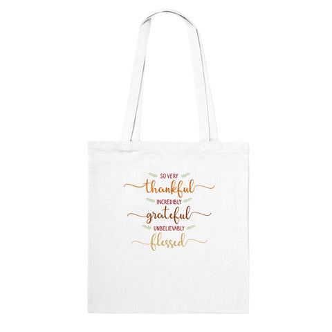 Thankful, Grateful, Blessed - Tote Bags