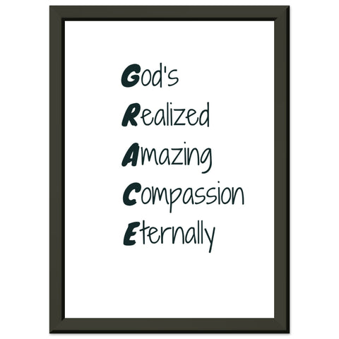 GRACE - Classic Semi-Glossy Paper Metal Framed Poster