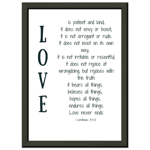 Love is...Classic Semi-Glossy Paper Metal Framed Poster