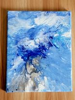Original Abstract Painting - Pour Art - 8 x 10 Canvas