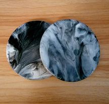 Handmade Fluid Art Ceramic Coasters