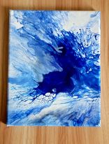 Original Abstract Painting - Pour Art - 8 x 10 Canvas