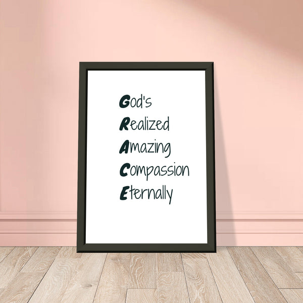 GRACE - Classic Semi-Glossy Paper Metal Framed Poster