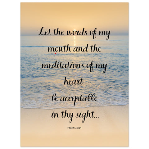Let the words of my mouth...Classic Matte Paper Poster