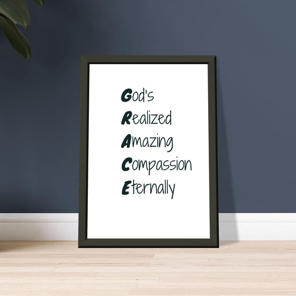 GRACE - Classic Semi-Glossy Paper Metal Framed Poster