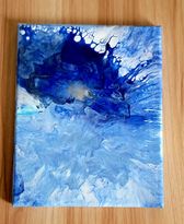 Original Abstract Painting - Pour Art - 8 x 10 Canvas