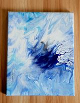 Original Abstract Painting - Pour Art - 8 x 10 Canvas